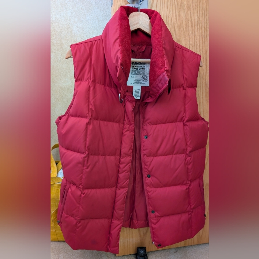 Eddie Bauer Red Goose Down Vest